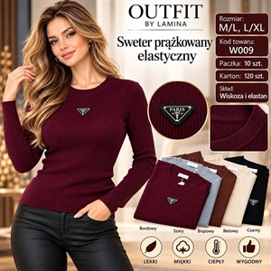 Sweter damski okrągły  M/L-L/XL
