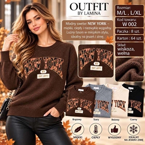 Sweter damski okrągły  M/L-L/XL