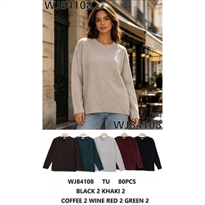 Sweter damski okrągły