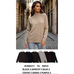 Sweter damski z półgolfem