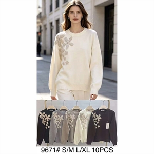 Sweter damski okrągły  S/M-L/XL