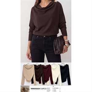 Sweter damski okrągły