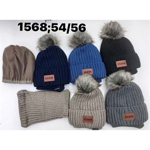 Komplet Czapka + Komin 54-56