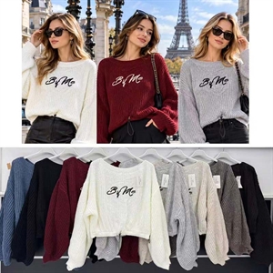 Sweter damski okrągły