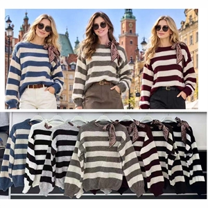 Sweter damski okrągły
