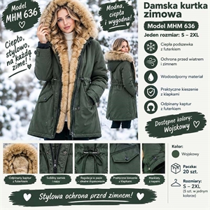 Kurtka zimowa damska  S-2XL