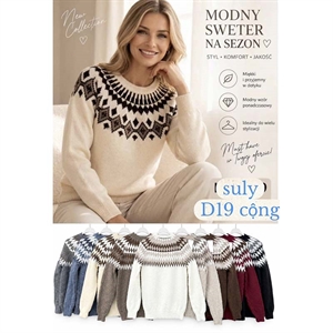 Sweter damski okrągły