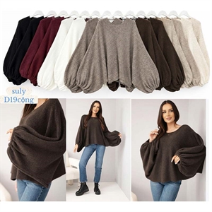 Sweter damski okrągły