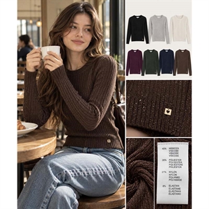 Sweter damski okrągły