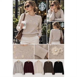 Sweter damski okrągły  S/M-M/L