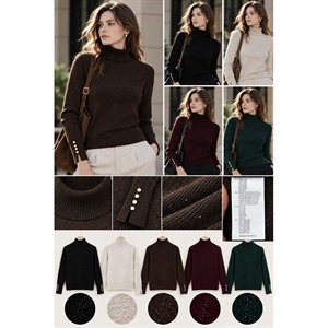 Sweter damski z golfem