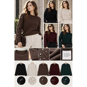Sweter damski okrągły  L/XL-XL/2XL