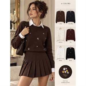 Sweter damski okrągły