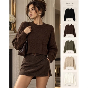 Sweter damski okrągły
