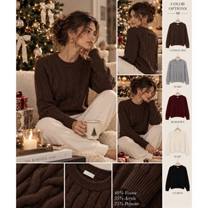 Sweter damski okrągły