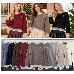 Sweter damski okrągły