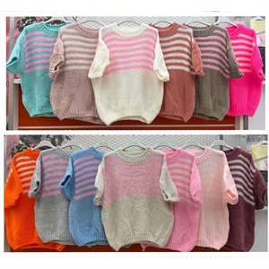 Sweter damski z krótkim rękawem - Produkt Włoski