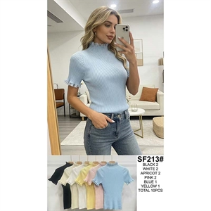Sweter damski z krótkim rękawem