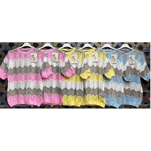 Sweter damski z krótkim rękawem