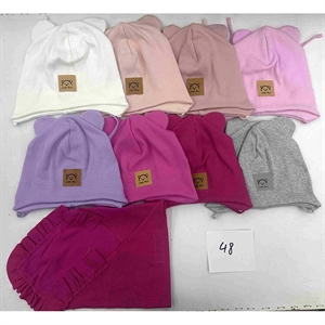 Komplet Czapka dziewczęca