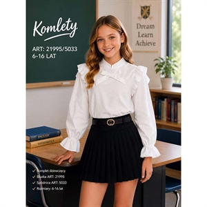 Komplet dziewczęcy ze spódnicą  6-16 lat