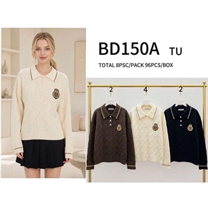 Sweter damski z dekoltem w serek