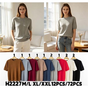 Sweter damski z krótkim rękawem  M-2XL