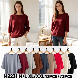 Sweter damski okrągły  M-2XL