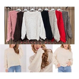 Sweter damski okrągły
