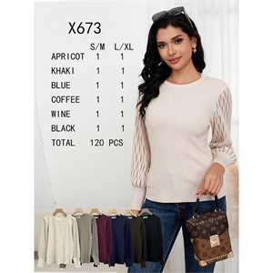 Sweter damski okrągły  S/M-L/XL