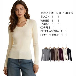 Sweter damski okrągły  S/M-L/XL