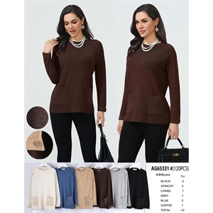 Sweter damski okrągły