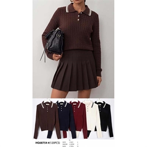 Sweter damski z dekoltem w serek