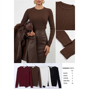 Sweter damski okrągły