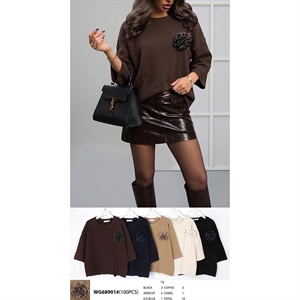 Sweter damski okrągły