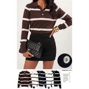 Sweter damski z dekoltem w serek