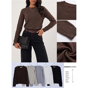 Sweter damski okrągły