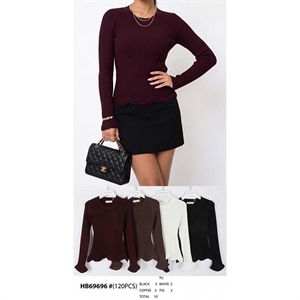 Sweter damski okrągły