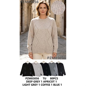 Sweter damski okrągły