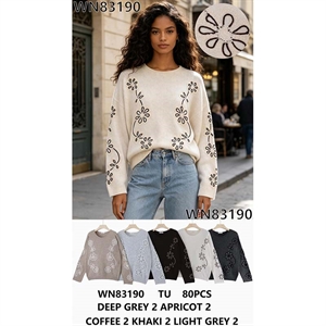 Sweter damski okrągły
