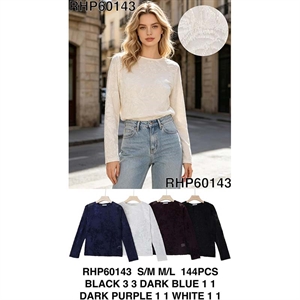 Sweter damski okrągły  S/M-M/L