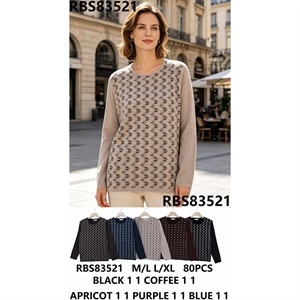 Sweter damski okrągły  M/L-L/XL