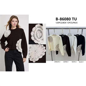Sweter damski okrągły