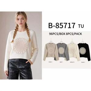 Sweter damski okrągły