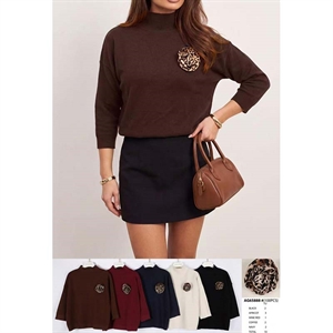 Sweter damski z golfem