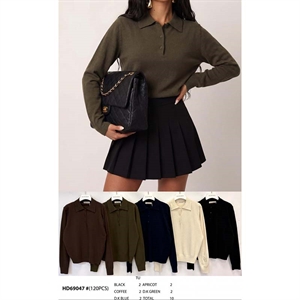 Sweter damski z dekoltem w serek