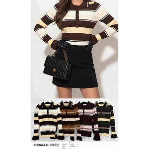 Sweter damski z dekoltem w serek