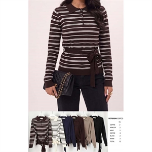 Sweter damski z dekoltem w serek