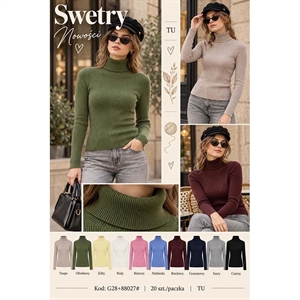Sweter damski z golfem