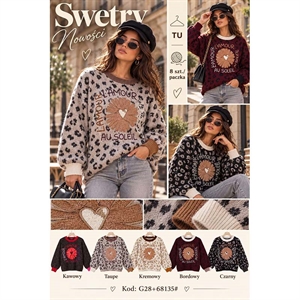 Sweter damski okrągły